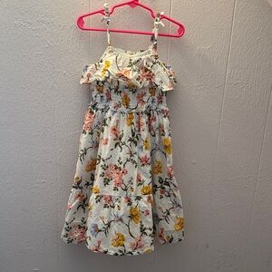 Janie and Jack Floral Print Dress with Ruffles